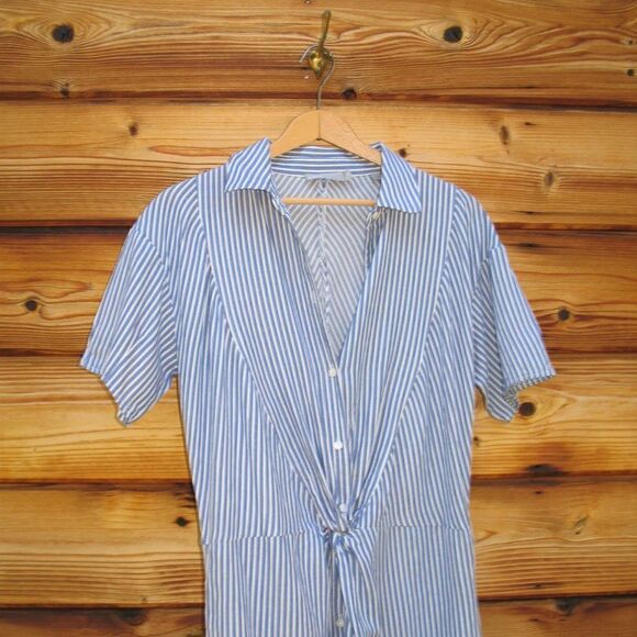 Vince Striped Shirt Dress - Picture 2 of 6